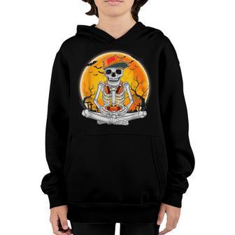 Funny Halloween Men Boys Video Gamer Gaming Skeleton Kids Youth Hoodie - Thegiftio UK