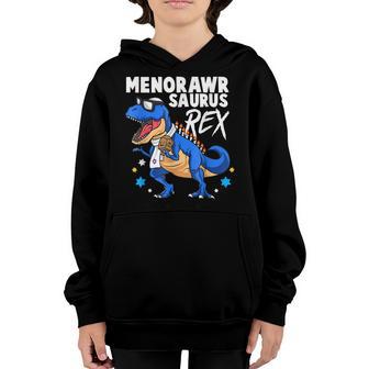 Funny Hanukkah T Rex Jewish Dinosaur Hanukkah Boys Kids Youth Hoodie - Thegiftio UK