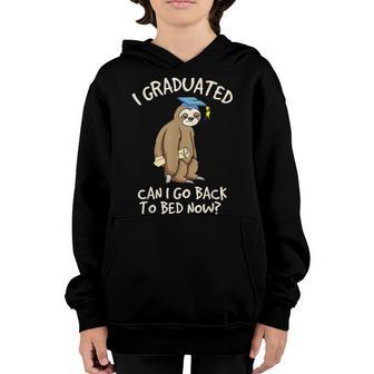 Funny I Graduated Can I Go Back To Bed Now Graduation Youth Hoodie | Mazezy