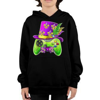 Funny Mardi Gras Video Gamer I Paused My Game For Mardi Gras Youth Hoodie - Seseable
