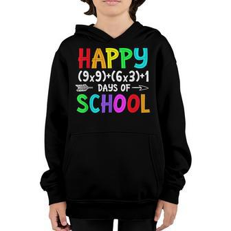 Funny Math Formula Happy 100 Days Of School Back To School Youth Hoodie - Seseable
