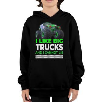 Funny Monster Truck - I Like Big Trucks For Kids And Adults Youth Hoodie - Thegiftio UK