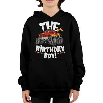 Funny Monster Truck The Birthday Boy Gift For Him Your Son Youth Hoodie | Mazezy UK