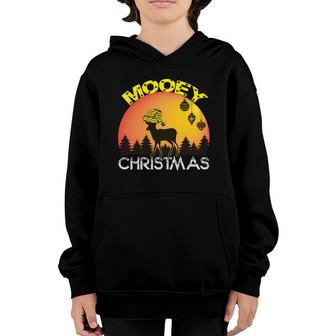 Funny Mooey Christmas Youth Hoodie - Thegiftio UK