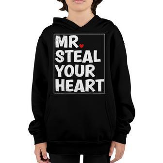 Funny Mr Steal Your Heart Valentines Day Boys Kids Youth Hoodie - Thegiftio UK