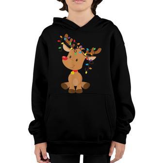 Funny Reindeer Face Matching Family Christmas Men Women Kids Youth Hoodie - Thegiftio UK