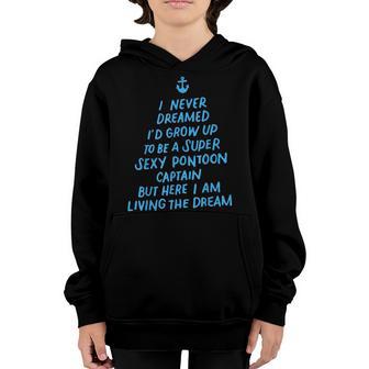 Funny Sexy Pontoon Captain Design Boat Captain Women Girls V5 Youth Hoodie - Thegiftio UK