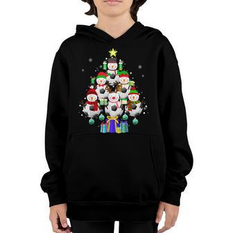 Funny Snowman Soccer Christmas Tree Ornaments Boys Men Gifts Youth Hoodie - Thegiftio UK