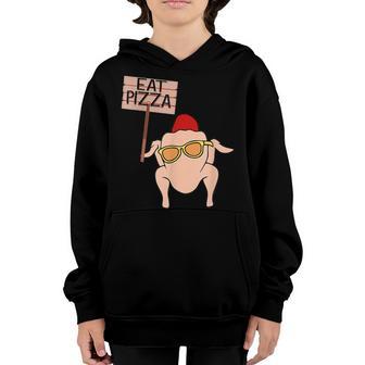 Funny Turkey Eat Pizza Adult Vegan Kids Thanksgiving Gifts Youth Hoodie - Thegiftio UK