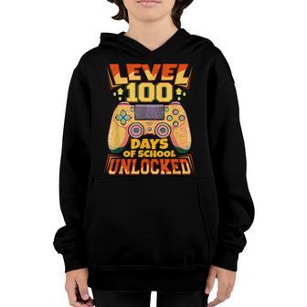 Funny Video Gamer 100Th Day Teacher Kids 100 Days Of School Youth Hoodie - Thegiftio UK