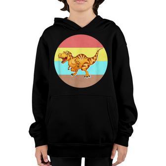 Funny Vintage Dinosaur Sunset For Boy Youth Hoodie - Thegiftio UK