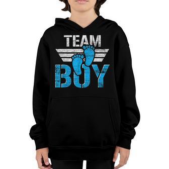 Future Parents Team Boy Baby Announcement Gender Reveal Youth Hoodie - Thegiftio UK