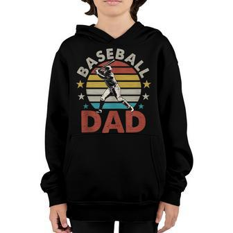 Game Day Baseball Dad Baseball Lover Fathers Day Retro Youth Hoodie - Thegiftio UK