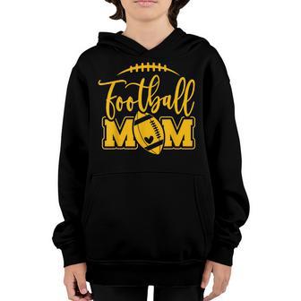Game Day Blue And Yellow High School Football Football Mom Youth Hoodie - Thegiftio UK