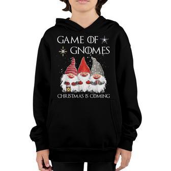 Game Of Gnomes Christmas Is Coming Elf Christmas Pajama Xmas Youth Hoodie - Thegiftio UK