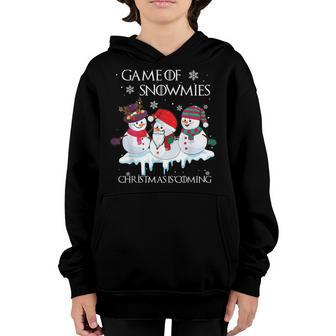 Game Of Snowmies Christmas Is Coming Pajama Gifts Funny Xmas Youth Hoodie - Thegiftio UK