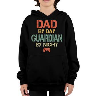 Gamer Dad Dad By Day Guardian By Night Gaming Youth Hoodie - Thegiftio UK