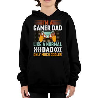 Gamer Dad Like A Normal Dad Only Cooler Fathers Day Gamer Youth Hoodie - Thegiftio UK
