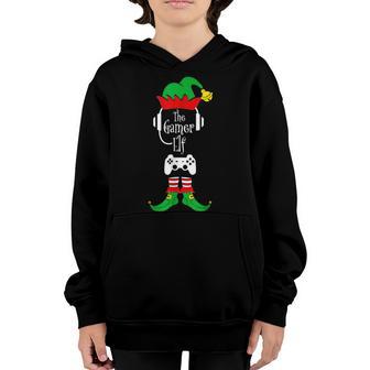 Gamer Elf Family Matching Christmas Funny Xmas Costume Gift Youth Hoodie - Thegiftio UK