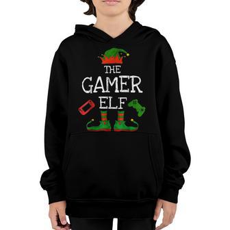 Gamer Elf Family Matching Christmas Funny Xmas V2 Youth Hoodie - Thegiftio UK