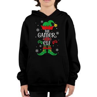 Gamer Elf Matching Family Group Christmas Party Pajama V2 Youth Hoodie - Thegiftio UK