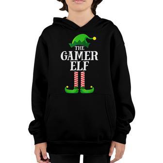Gamer Elf Matching Family Group Christmas Party V2 Youth Hoodie - Thegiftio UK