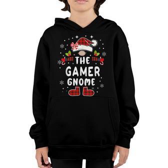Gamer Gnome Buffalo Plaid Matching Family Christmas Pajama V3 Youth Hoodie - Thegiftio UK