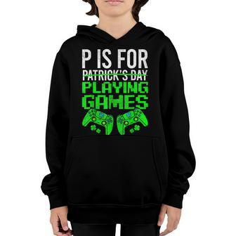 Gamer St Patricks Day For Boys St Pats Mens Boys Youth Hoodie - Seseable