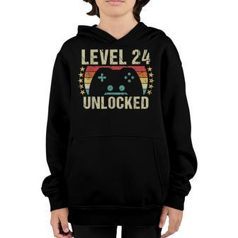Gaming Vintage 24Th Birthday Gift 24 Year Old Boy Girl Gamer Youth Hoodie | Mazezy AU
