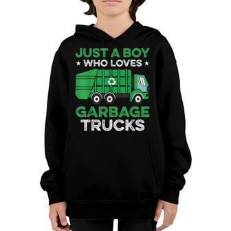 Garbage Truck Just A Boy Who Loves Garbage Trucks V2 Youth Hoodie - Thegiftio UK