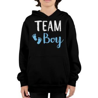 Gender Reveal Team Boy Matching Family Baby Party Supplies Youth Hoodie - Seseable