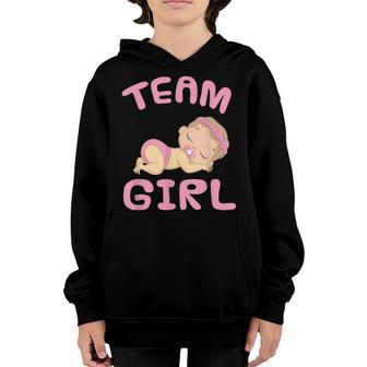 Gender Reveal Team Girl For Baby Shower Party Its A Girl Youth Hoodie - Thegiftio UK
