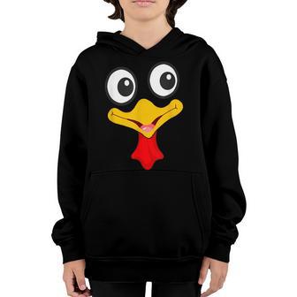 Gifts Kids Thanksgiving Turkey Face Matching Family Costume Youth Hoodie - Thegiftio UK