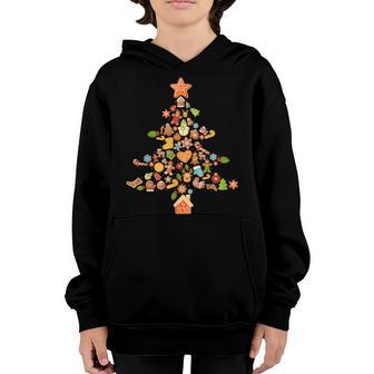 Gingerbread Christmas Tree Cookie Costume Decor For Men Kids V2 Youth Hoodie - Thegiftio UK