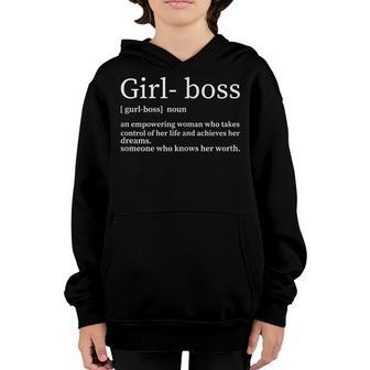 Girl Boss Inspirational Quote Feminist Gifts For Women Youth Hoodie - Thegiftio UK