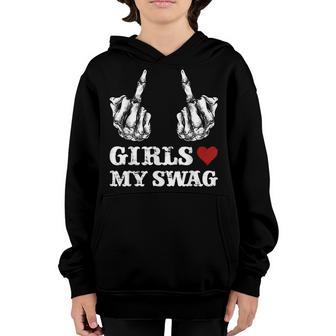 Girls Love My Swag Funny For Woman Youth Hoodie - Thegiftio UK