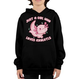 Girls Loves Axolotls Cute Gifts For Kids Boys Girls Youth Hoodie | Mazezy
