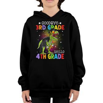 Goodbye 3Rd Grade Hello 4Th Grade Graduation T-Rex Dinosaur Youth Hoodie - Thegiftio UK