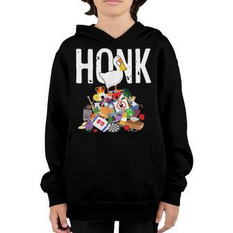 Goose Game Honk Untitled Goose Addiction Press Y To Honk Youth Hoodie | Mazezy
