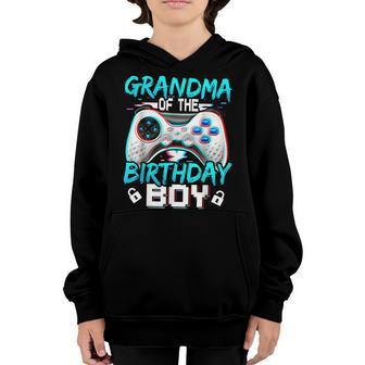 Grandma Of The Birthday Boy Funny Video Game Birthday Youth Hoodie - Thegiftio UK