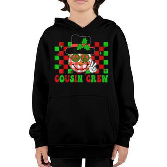 Groovy Christmas Cousin Crew 2022 Team Santa Elf Squad Kids V11 Youth Hoodie - Thegiftio UK