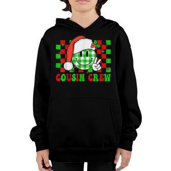 Groovy Christmas Cousin Crew 2022 Team Santa Elf Squad Kids V12 Youth Hoodie - Thegiftio UK