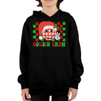 Groovy Christmas Cousin Crew 2022 Team Santa Elf Squad Kids V3 Youth Hoodie - Thegiftio UK