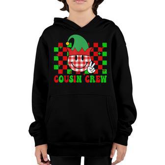 Groovy Christmas Cousin Crew 2022 Team Santa Elf Squad Kids V5 Youth Hoodie - Thegiftio UK