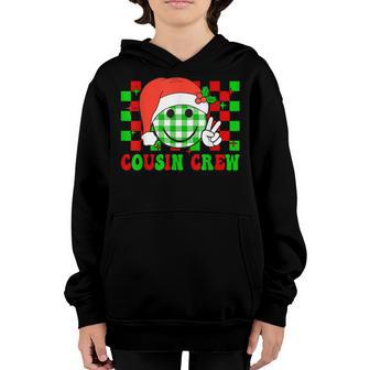 Groovy Christmas Cousin Crew 2022 Team Santa Elf Squad Kids V9 Youth Hoodie - Thegiftio UK