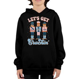 Groovy Retro Christmas Nutcracker Squad Ballet Dance Mom Kid V2 Youth Hoodie - Thegiftio UK