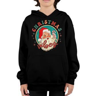 Groovy Vintage Santa Claus Christmas African Santa Black Kid Youth Hoodie - Thegiftio UK