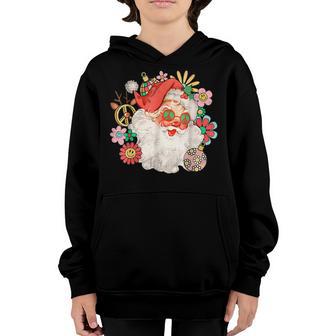 Groovy Vintage Santa Claus Merry Christmas Men Women Kids Youth Hoodie - Thegiftio UK