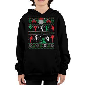 Gymnastics Christmas Ugly Sweater Funny Xmas Gifts Boy Girls Youth Hoodie - Thegiftio UK