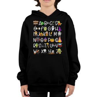 Halloween Alphabet Abcs Learning Kindergarten Teacher Kids V3 Youth Hoodie - Thegiftio UK